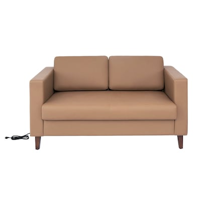 Flash Furniture Hercules Artemis LeatherSoft Reception Loveseat, Cognac (ZB89212SCOGNAC)