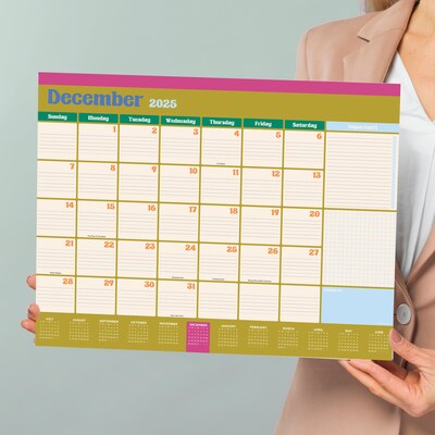 2025-2026 TF Publishing Sherbet 12" x 17" Academic Monthly Blotter Calendar (AY26-8506)