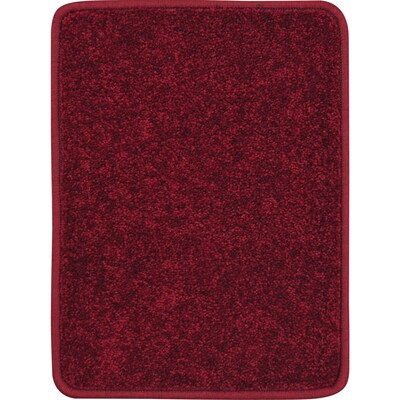 Joy Carpets Endurance Polyester 4' x 6' Machine Tufted Rug, Burgundy (80N-01)