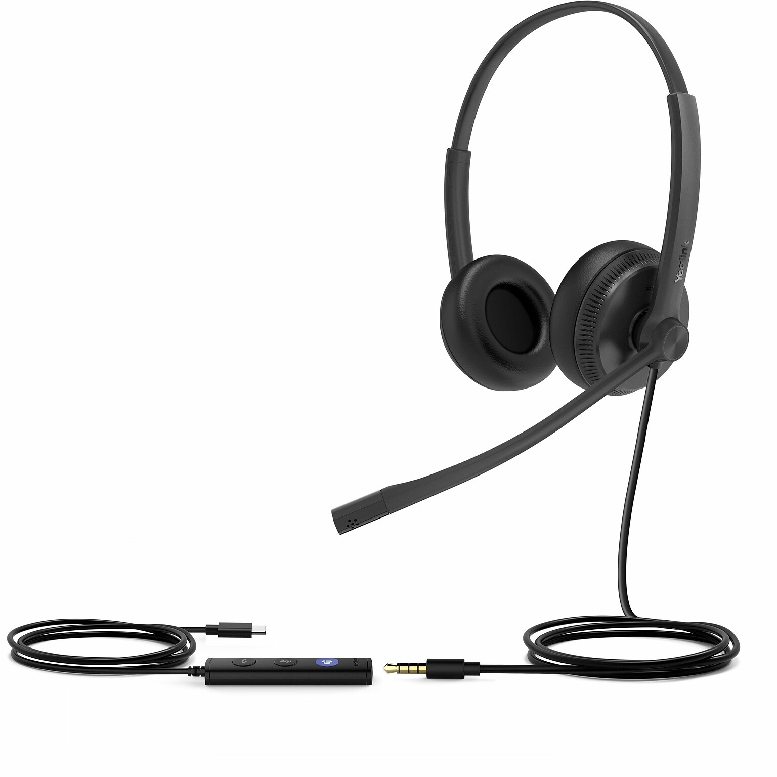 YeaLink UHD342 USB-A Noise Canceling Stereo Phone & Computer Headset, UC Certified (1308064)