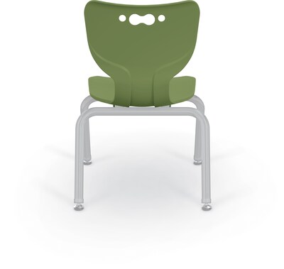 MooreCo 12" Hierarchy Student Chair with 4 Legs, Moss/Platinum Base (703673563093)