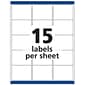 Avery Laser/Inkjet Permanent Durable ID Label with TrueBlock® Technology, White, 225/Pack (06572)