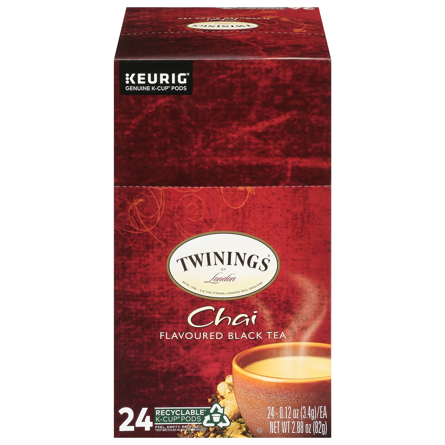 Twinings of London Chai Tea, Keurig® K-Cup® Pods, 24/Box (TNA09954)