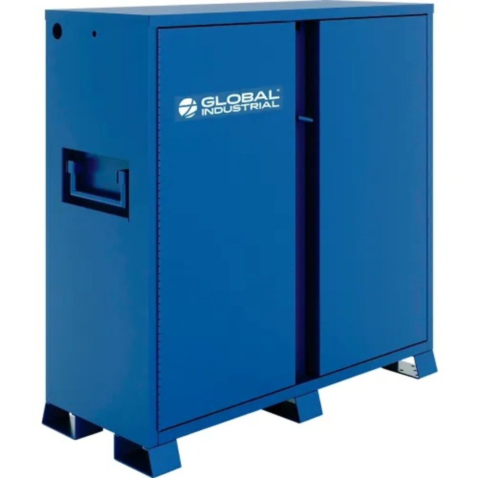 Global Industrial Steel Jobsite Cabinet, 2 Doors, 52 Cu. Ft., Blue (133724)