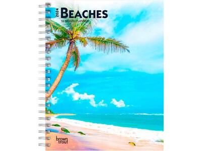 2024 BrownTrout Beaches 6 x 7.75 Weekly & Monthly Engagement Planner, Multicolor (9781975468811)
