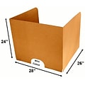 Classroom Products Foldable Cardboard Freestanding Privacy Shield, 24H x 28W, Kraft, 20/Box (2420