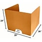 Classroom Products Foldable Cardboard Freestanding Privacy Shield, 24"H x 28"W, Kraft, 10/Box (2410 KR)