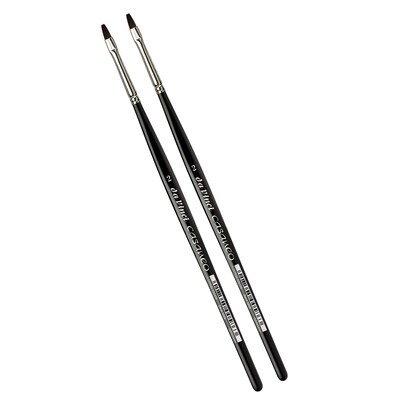 da Vinci CASANEO Mixed Media Synthetic Bristle, Flat Brush, 2/Pack (DVXVA58982-2)