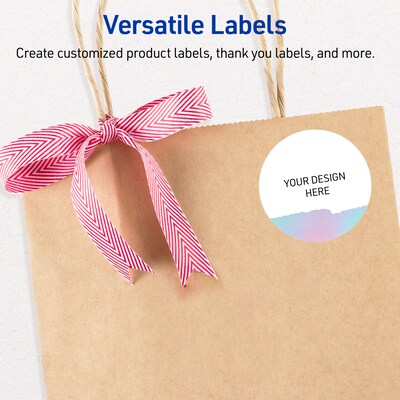 Avery Laser/Inkjet Circle Multipurpose Labels, 2" Dia., White, 120/Pack (S00-F3S)