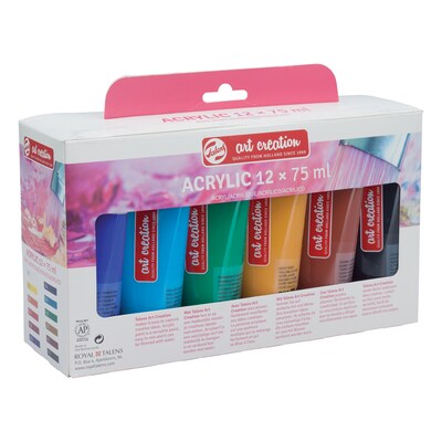 Talens Art Creation Acrylic Paint, Assorted Colors, 12/Set (TLN3582812M)
