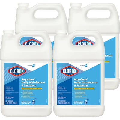 CloroxPro Anywhere Daily Disinfectant and Sanitizing Bottle, 128 oz., 4/Carton (31651)