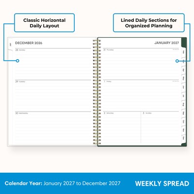 2027 Blue Sky 8.5 x 11 Weekly & Monthly Planner, Parnissa (159912)