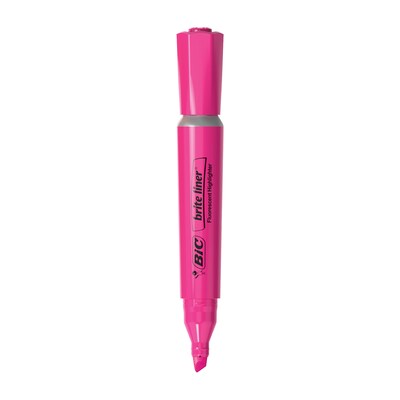 BIC Brite Liner Tank Highlighter, Chisel Tip, Assorted Colors, 4/Pack (BLMGP41-AST)