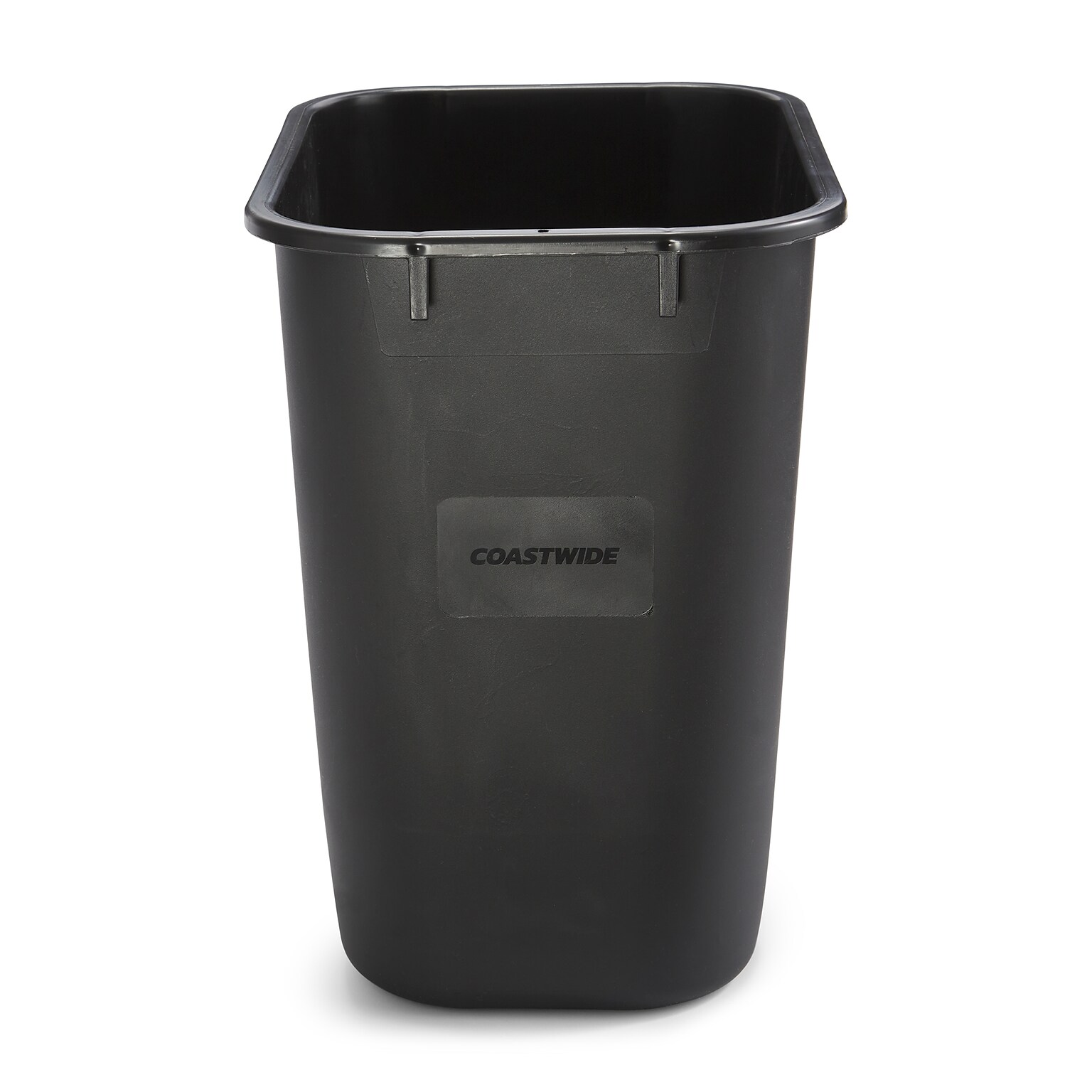 Coastwide Professional™ Indoor Trash Can Without Lid, Black Soft Molded Plastic, 3.5 Gallon (CW56428)