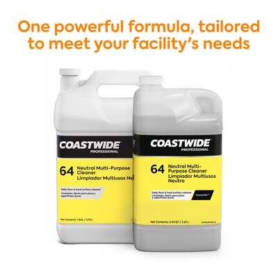 Coastwide Professional Multi-Purpose Neutral Cleaner 64 Concentrate for ExpressMix, 3.25L, 2/Carton (CW6403EM-A)