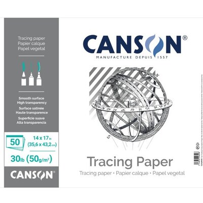 Canson 17 x 14 Tracing Sketch Pad, 50 Sheets/Pad (31239)