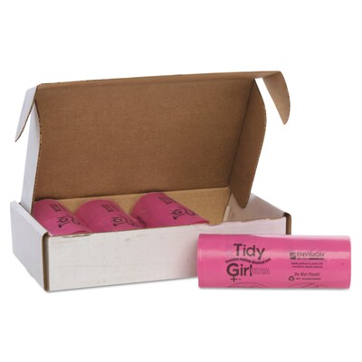Tidy Girl™ Feminine Hygiene Sanitary Disposal Bags, 4" x 10", Natural, 600/Carton