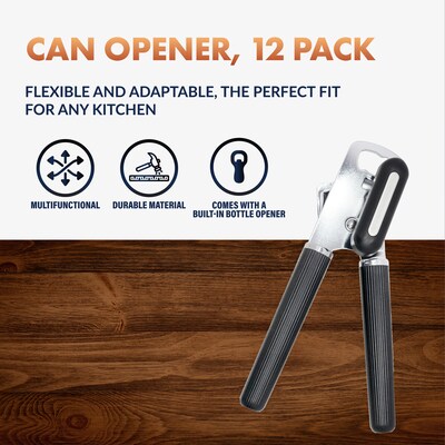Newhouse Can Opener, Black/Silver, 12/Pack (NHCO-001-12PK)