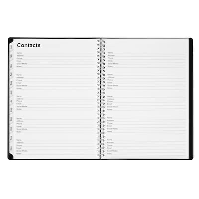 2027 Staples 8" x 11" Weekly & Monthly Appointment Book, Plastic Cover, Black (ST21488-27)