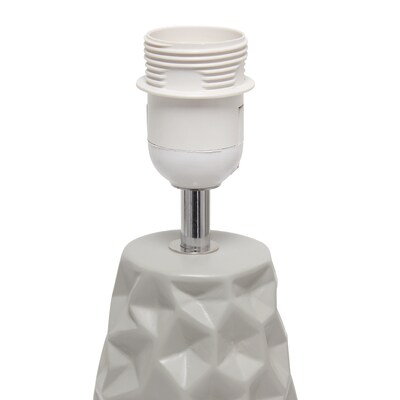 Simple Designs Sculpted Ceramic Table Lamp, Gray (LT2083-GRY)