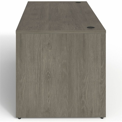 Lorell Prominence 2.0 66" W Right-Pedestal Desk, Gray Elm Surface (LLRPD3066RSPGE)
