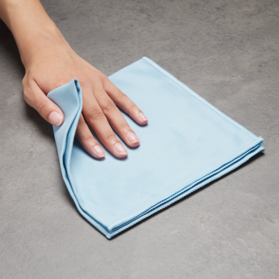 Coastwide Professional™ Microfiber Cloths, 16" x 16", Blue Suede, 144/Pack (CW52880CT)