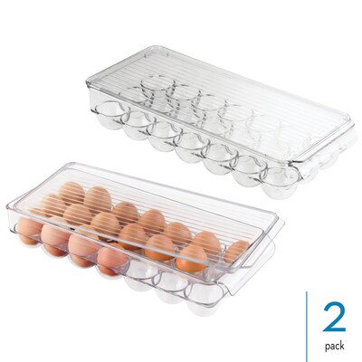 iDESIGN Plastic Egg Holders, Clear, 2/Pack (27902M2)