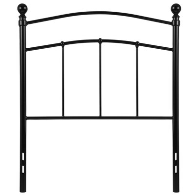 Flash Furniture HERCULES Series Metal Twin Headboard Fabric, 38"W x 2"D x 42"H, Black (HGHB1706T)