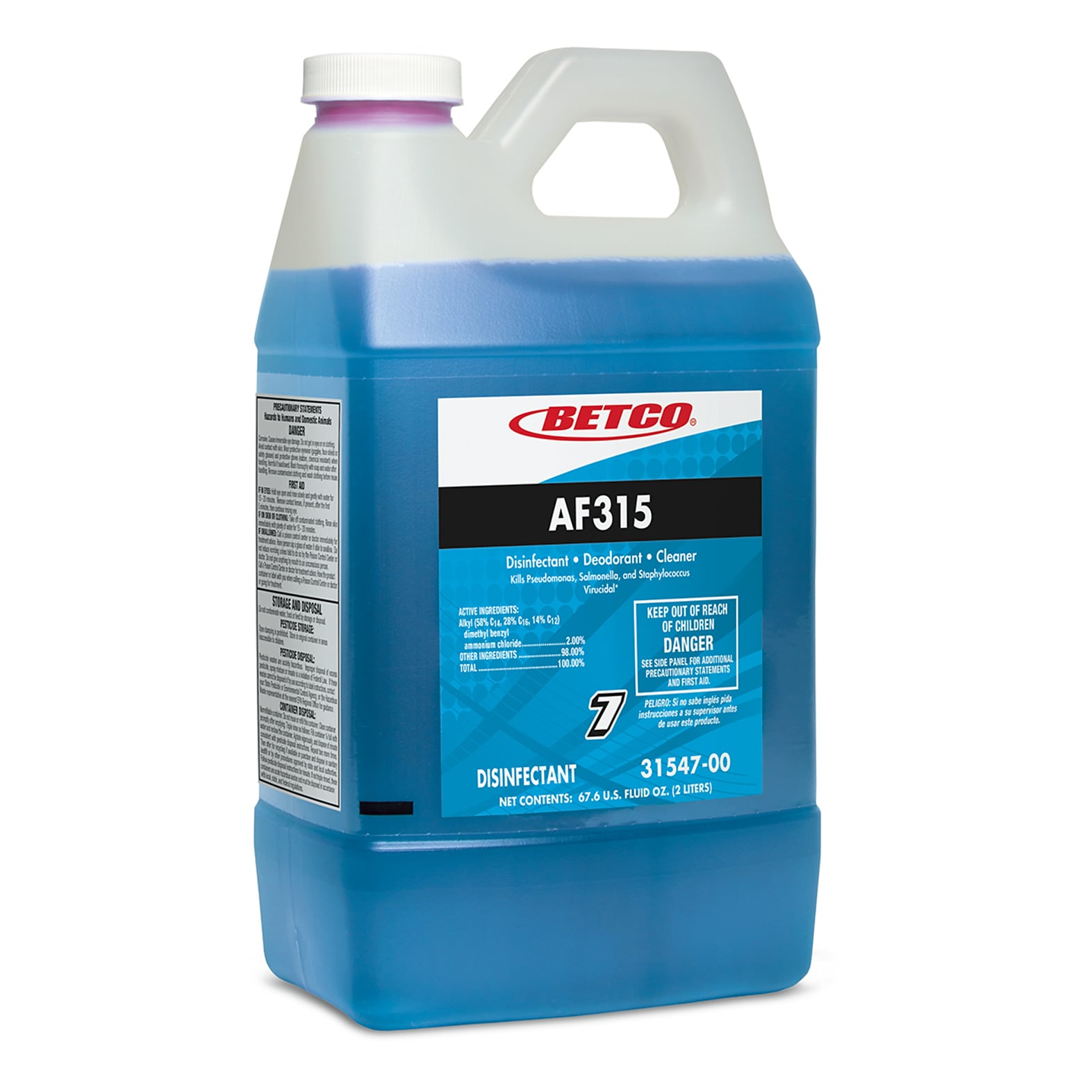 Betco AF315 Disinfectant Cleaner, Citrus Floral Scent, 4/Carton (BET3154700)