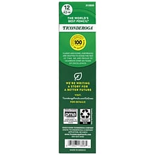 Ticonderoga Pre-Sharpened Wooden Pencil, 2.2mm, #2 Soft Lead, Dozen (X13806X)