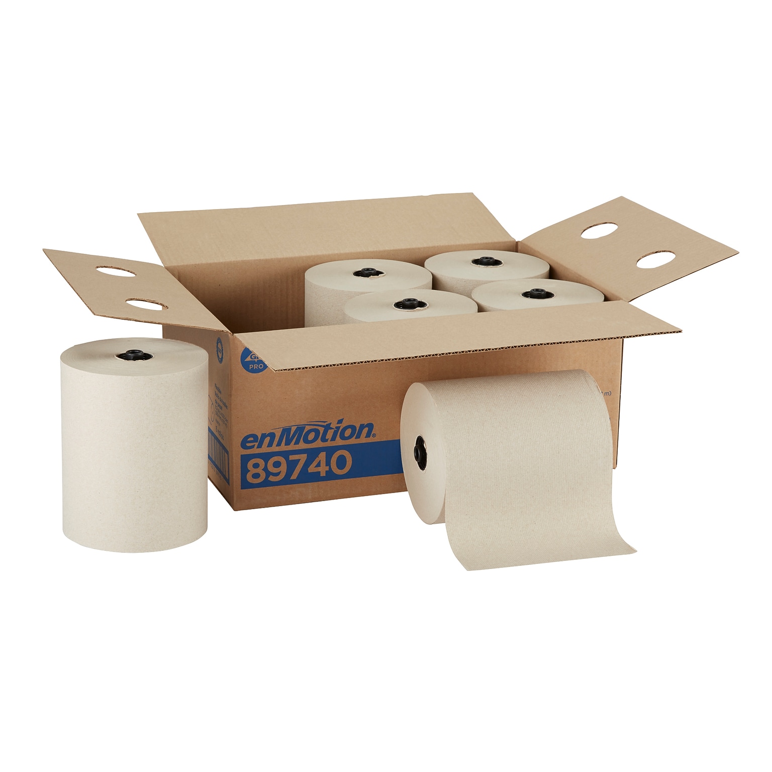 enmotion Flex Recycled Hardwound Paper Towels, 1-ply, 550 ft./Roll, 6 Rolls/Carton (89740)