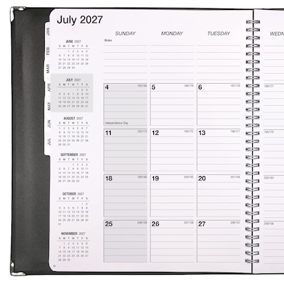 2027 Excello Brands 10 x 11.5 Monthly Standard Planner, Paperboard Cover, Black (CM-CY27-8511-BK)