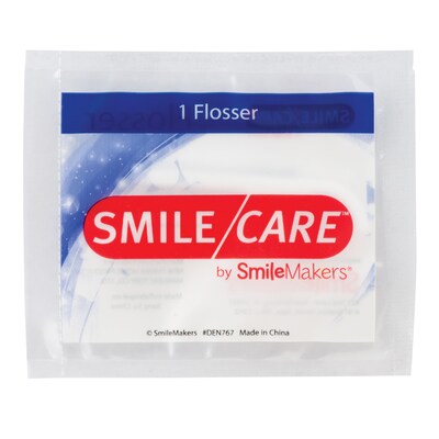 SmileMakers SmileCare Dental Flosser with Pick, 1/Pack, 144 Pack/Carton (DEN767)