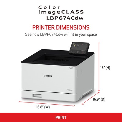 Canon Color imageCLASS LBP674Cdw Wireless Color Laser Printer (5456C006)