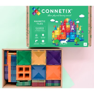 Connetix Magnetic Tiles Rainbow Creative Pack, 102 Pieces (CNTR00102CR)