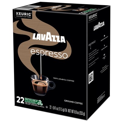 Lavazza Perfetto Espresso Coffee Keurig® K-Cup® Pods, Dark Roast, 22/Box (6000)