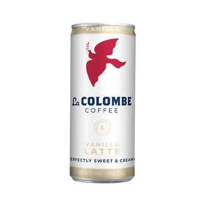 La Colombe Draft Vanilla Latte Caffeinated Cold Brew Coffee, Medium Roast, 9 Fl. Oz., 12/Carton (PPPURC1203)