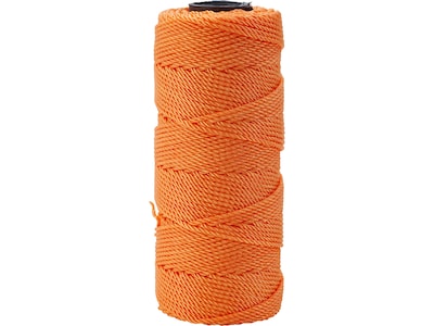 Mutual Industries Nylon Twisted Mason Twine, 0.06 x 1090 ft., Glo Orange, 4/Pack (14661-145-1090)