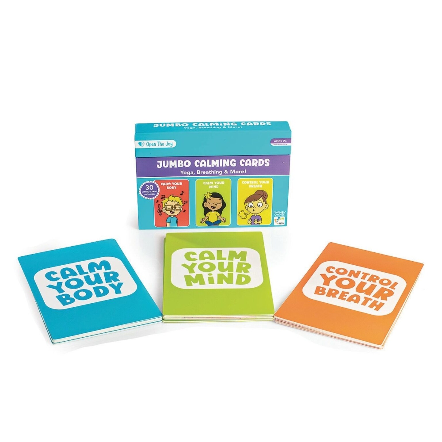 Open the Joy Jumbo Classroom Calming Flash Cards, 30 Cards/Pack (LR4758)