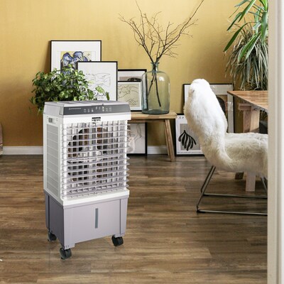Techni Home 3-in-1 Portable Evaporative Cooler with Remote, WiFi Enabled, White (RTA-20AC-FAN)