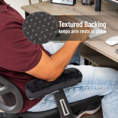 Mind Reader Air-Cloud Memory Foam Armrest Pads, Black (AREST2-BLK)