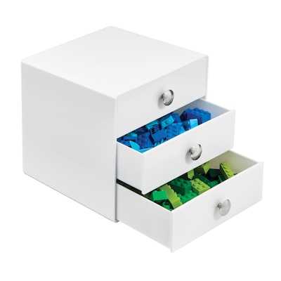 InterDesign Original Plastic 3-Drawer Organizer, White (35301)