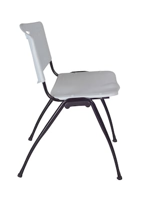 Regency Kobe 84" Flip Top Mobile Cherry Training Table & 3 'M' Stack Chairs, Grey (MKFT8424CH47GY)