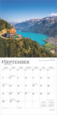 2025 BrownTrout Switzerland 12" x 24" Monthly Square Wall Calendar (9781975476274)