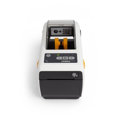 Zebra ZD4AH22-D01M00EZ ZD411-HC Direct Thermal Desktop Printer, USB/Bluetooth, White