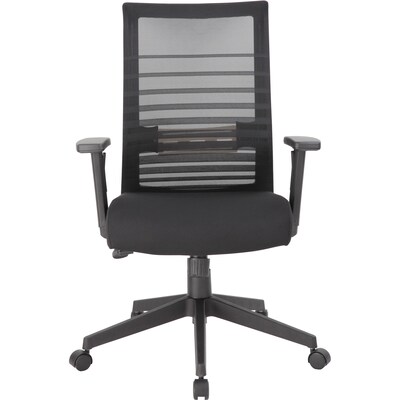 Lorell Horizontal Mesh Ergonomic Fabric Mesh Swivel Task Chair, Black (LLR00590)