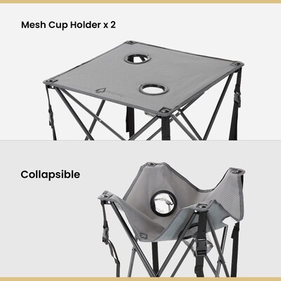 Arrowhead Outdoor Folding Camping Table with Carry Bag, Gray (TSRTKKS0230U)