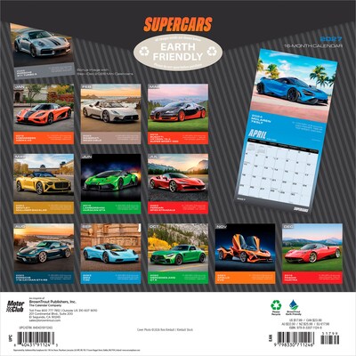 2027 BrownTrout Supercars 12 x 12 Monthly Wall Calendar (9798330711246)