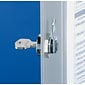 DURABLE Wall Mounted Secure Key Cabinet, 72 Key Tags, 11.75" x 4.63" x 15.75", Brushed Aluminum (195523)