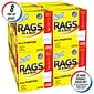 Scott Rags In a Box Fabric Wipers, White, 200 Wipers/Box, 8 Boxes/Carton (75260)